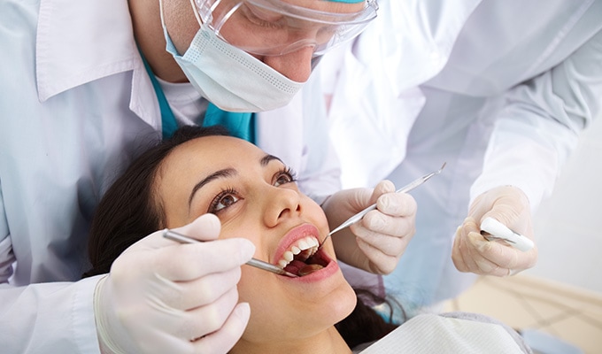 woman at dentist