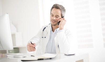 doctor on phone