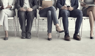 people waiting for an interview