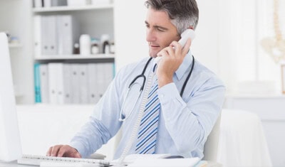 doctor on phone